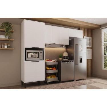 Imagem de Kit Cozinha Modulada 3 Peças Alpha (2Aéreos+1Paneleiro) C3P34 Branco -