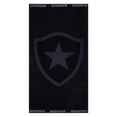 Imagem de Toalha De Banho Buettner Jacquard Barra Bordada Veludo 100% Algodão Futebol Botafogo 70cmx140m Preto