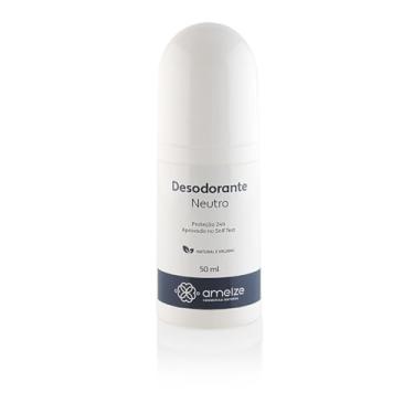 Imagem de Desodorante Roll On 50 ml Sem Perfume Sem Cloridrato de Alumínio Natural Vegano Ameize cosmética Natural