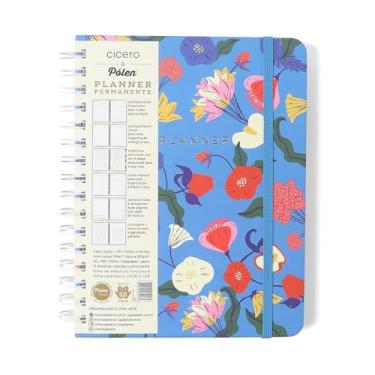 Imagem de PLANNER PERMANENTE WIRE-O DOCE FLORADA SEMANAL NOTAS A5 AZUL