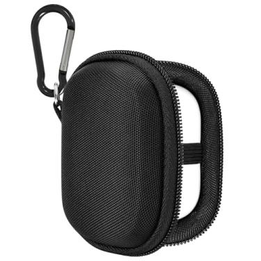 Imagem de Geekria Capa protetora compatível com Apple AirPods 4/3/2/Pro 3 True Wireless Earbud, bolsa de transporte de viagem rígida de substituição com clipe mosquetão, portátil, à prova d'água (preto)