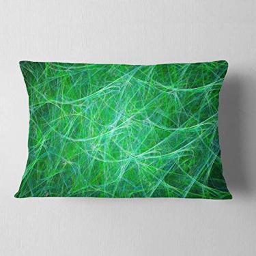 Imagem de Design Mystic Green Fractal Veins' Abstract Throw Lombar, Sofá, Almofada de Alta Qualidade + Capa de Almofada Impressa em ambos os lados 30 x 50 cm