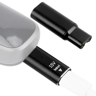 Imagem de Linkidea Pacote com 2 conversor adaptador de carregamento USB-C 15V, compatível com Philips Norelco OneBlade HQ8505, QP6520, QP6530, cabeça de adaptador de substituição tipo C sem cabo (preto)