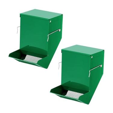 Imagem de Ｂｅｓｇａ 2x Alimentador para Gaiola Pequenos Animais Dispensador de Comida Tampa À Prova de Poeira Alimentador de Frangos Dispensador de Água para Exterior, Ja