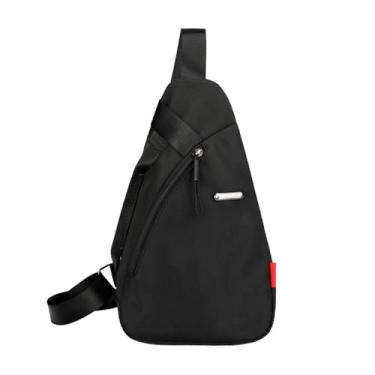 Imagem de Lljsszr Mochila de Ombro para Caminhada, Mochila Organizadora com Zíper, Bolsa de Peito para Lazer, Caminhadas Diárias Ao Ar Livre, Preto
