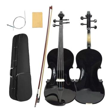Imagem de ModouString Viola de 38 cm com parte superior de abeto, costas de bordo, acessórios de ébano, arco, estojo de viola acústica 4 cordas para estudantes e adultos madeira de solo