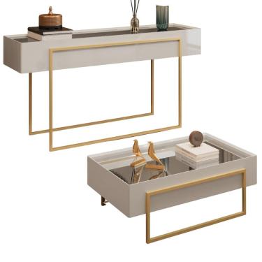 Imagem de Aparador E Mesa Centro Kika Pes Metal Kika DJ MOVEIS