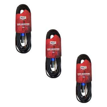 Imagem de KIT 3 Cabo Speakon Macho P10 Macho  MXT 10 Metros