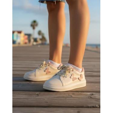 Imagem de Tênis Infantil Casual Blitzz Glitter Menina, 33/34, Bege