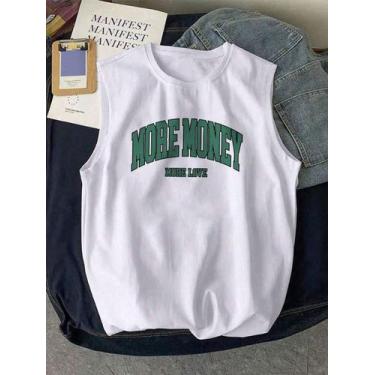 Imagem de Camisetas Sem Manga Regata Oversized Casual Academia Conforto - crushe