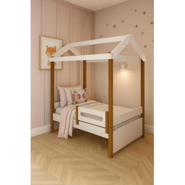 Imagem de Cama Infantil Eliz  Design Sofisticado com Pés em Madeira - Infantile 