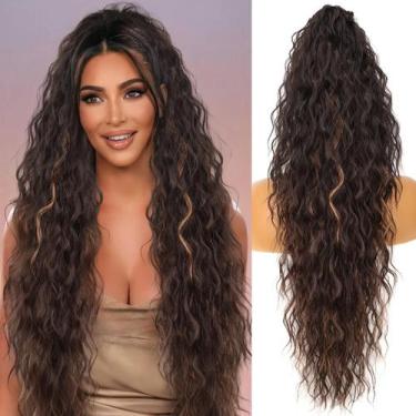 Imagem de Extensão de rabo de cavalo ORSUNCER Claw Clip de cabelo sintético de 3