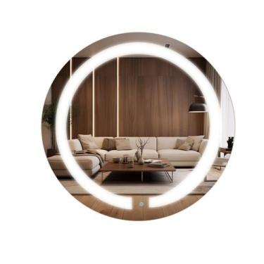 Imagem de Espelho Redondo 50cm X 5cm com 2 Leds Touch Reduna