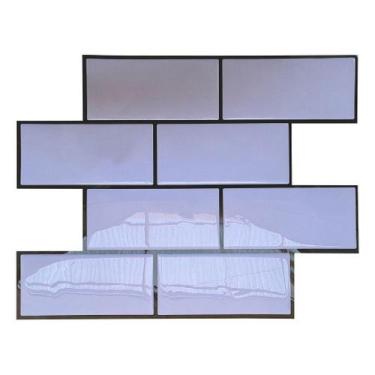 Imagem de Pastilha Adesiva Resinada Metro Lilás com Rejunte Preto - Cromo Sign