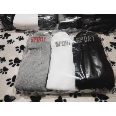 Imagem de Meia Masculino Sport Cano longo, 12 pares misto, 40-46