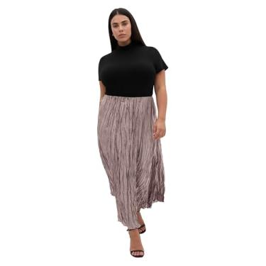 Imagem de City Chic Saia feminina plus size - Imogen plissado midi, Marta, 52