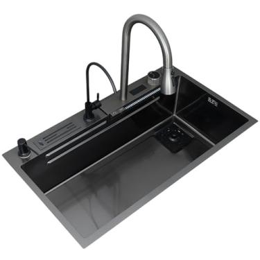Imagem de Piano Digital Cachoeira Pia de Aço Inoxidável Pia de Cozinha Doméstica Nanotecnologia Grande
