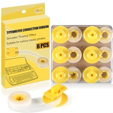 Imagem de Harloon 6 fitas corretivas, fita de correção de máquina de escrever para uso doméstico e escritório (6,5 m x 7 mm cada)