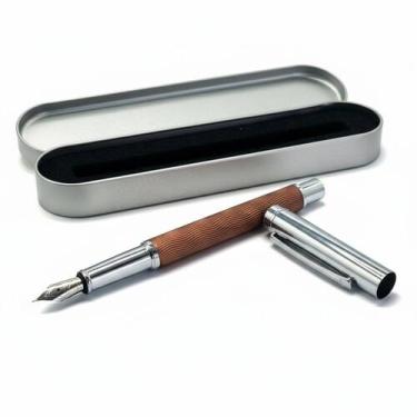 Imagem de Caneta tinteiro executiva pena cobre caixa metal 0,5mm luxo - LUYKE