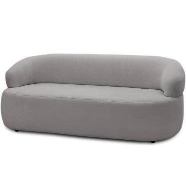 Imagem de Sofá 2 Lugares Orgânico Sala de Estar Living 140cm Carmen F04 Veludo Cinza - Lyam Decor