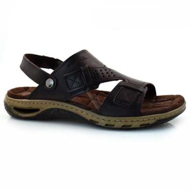 Imagem de Papete Masculina de Couro Pegada 131662, Marrom, 41