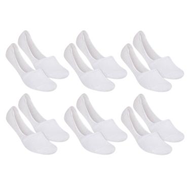 Imagem de Kit 6 Pares de Meia Selene Sapatilha Invisível Feminino - Branco