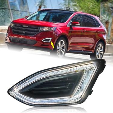 Imagem de KAMDKI Luz de neblina LED do lado esquerdo do motorista compatível com Ford Edge 2015 2016 2017 2018 dianteiro para-choque com lâmpadas conjunto de lâmpada de direção LH FT4Z13200H FO2520192