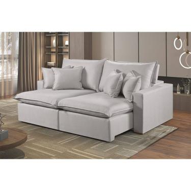 Imagem de Sofa Retratil e Reclinavel 4 Lugares M-196 2,50m Molas Ensacadas Pillow Top Almofadas Estofados Martins