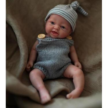 Imagem de Boneca Mini Reborn MYREBABY Zoe 7 cm de silicone de corpo inteiro para