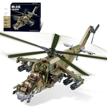 Imagem de Mavo brix MI-24S Helicopter Airplane Building Bricks Set, HK01-0082-B1137