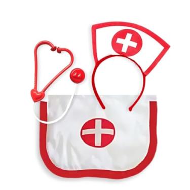 Imagem de Kit Fantasia Temática Enfermeira Sensual Medica Halloween