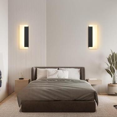 Imagem de Luminária de Parede Moderna com Soquete E27 | Arandela Rose Gold/Preto para Quarto e Sala, Bivolt(KJ20 Branco e Preto (32x12x4))