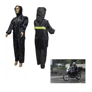Imagem de Capa De Chuva Para Motoboy Resistente C/ Capuz Motoqueiro - EMB-UTILIT