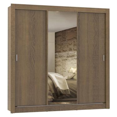 Imagem de Guarda Roupa Lyon 3 Portas de Correr 1 Espelho Rustic Madesa