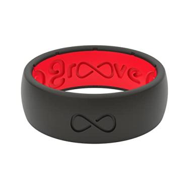 Imagem de Anel de silicone sólido da Groove Life – Anéis de casamento de borracha respirável para homens, cobertura vitalícia, design exclusivo, anel de ajuste confortável, 12, Silicone, Sem pedras preciosas,