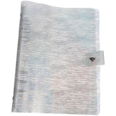 Imagem de Fichário de caderno decorativo colorido com 6 furos, suporte de papel, capa protetora de conta de mão