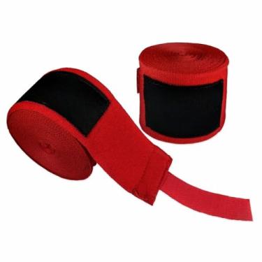Imagem de Bandagem Elastica, Bandagem Elástica 5 Metros com Alça para Polegar - Proteção para Mãos e Punhos - Luta - Boxe Muay Thai(Vermelho)