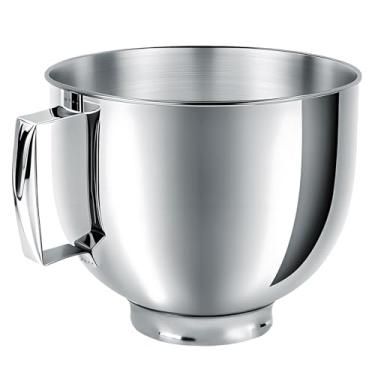 Imagem de Tigela misturadora de aço inoxidável com suporte de 5 litros compatível com Kitchen Aid 4,5-5 Qt Artisan & Classic Series Batedeiras de suporte inclinável acessórios de substituição Tigelas seguras