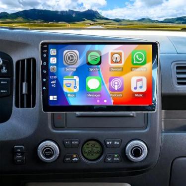 Imagem de Rádio estéreo automotivo duplo 4+64G atualizado para Honda Ridgeline 2006-2014 unidade de cabeça GPS Navi tela sensível ao toque de 10,1 polegadas Android 14 sem fio Carplay Android Auto-/FM/SWC/WiFi