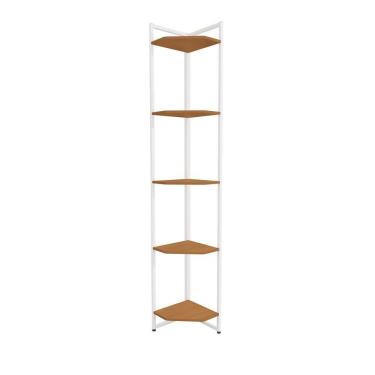Imagem de Estante De Canto 5 Prateleiras 202 Cm Li022 Canela Branco Kpb