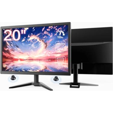 Imagem de Monitor Gamer LED 20 Polegadas pc, 1440x900 HD, 75Hz, Alto-falantes Integrados, HDMI/VGA/3.5mm, Tempo de Resposta 5ms