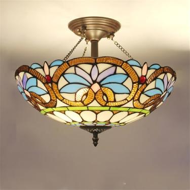 Imagem de Luminária pendente contemporânea de vidro colorido com LED, estilo americano criativo, para sala de estar, restaurante, quarto, hotel, casa de campo, corredor, café, bar, lustre de vidro col