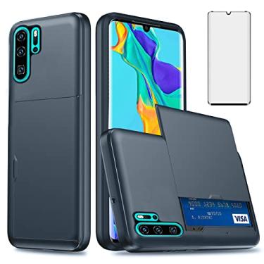 Imagem de Asuwish Capa de telefone para Huawei P30 Pro com protetor de tela de vidro temperado e suporte para cartão de crédito capa carteira rígida acessórios para celular Hawaii P30Pro P 30 Pro30 mulheres