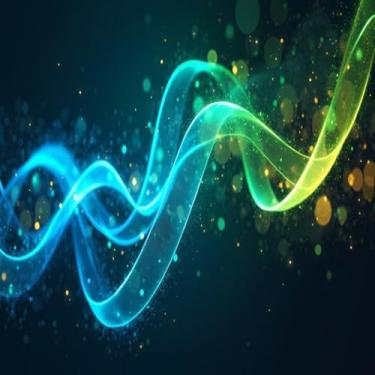 Imagem de Quadro Decorativo Moderno com Estampa Neon Azul e Verde para Parede 30x30cm