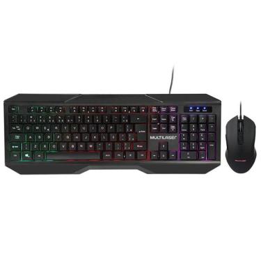 Imagem de Combo Teclado e Mouse Gamer 2400 dpi com Fio e Indicadores de LED Multilaser - TC239