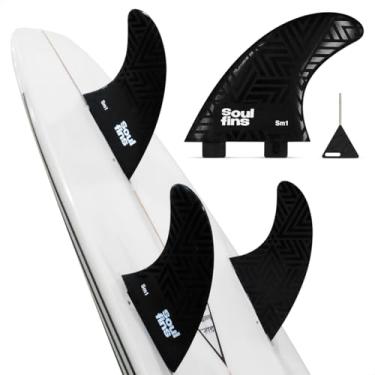 Imagem de Quilha Fcs1 Média Soul Fins Laranja Sm1 M3 Triquilha Surf Barbatanas Prancha De Surf Equipamento De Surf 3 Quilhas Injetadas Fcs1 (Preta)