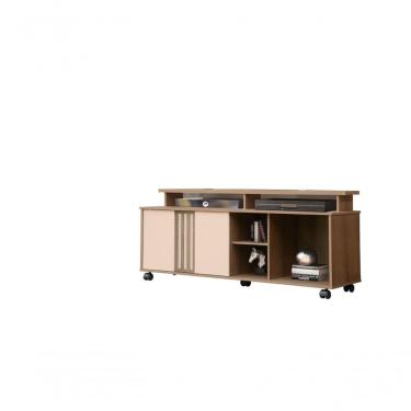 Imagem de Rack Cor Mel E Off White Para Tv 50 Polegadas Maxx Rud Rack