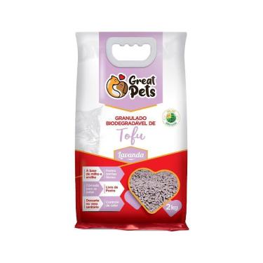 Imagem de Granulado Higiênico Premium Biodegradável Tofu Great Pets Lavanda 2 kg