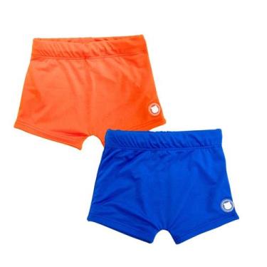 Imagem de Kit 2 Sungas Boxer Lisas com Cordão Verão Praia Piscina Verão Sunga Bo