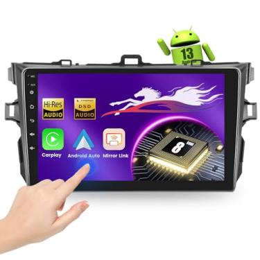 Imagem de Qualcomm Estéreo automotivo de 8 núcleos 4G + 64G para Toyota Corolla 2009-2013 com tela sensível ao toque QLED de 9 polegadas 1280P 5G WiFi, rádio veicular Android Carplay, Android Auto BT5.1 DSP